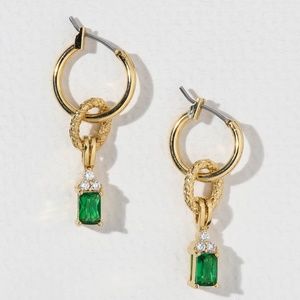 New Vanessa Mooney THE FORBIDDEN EARRINGS EMERALD